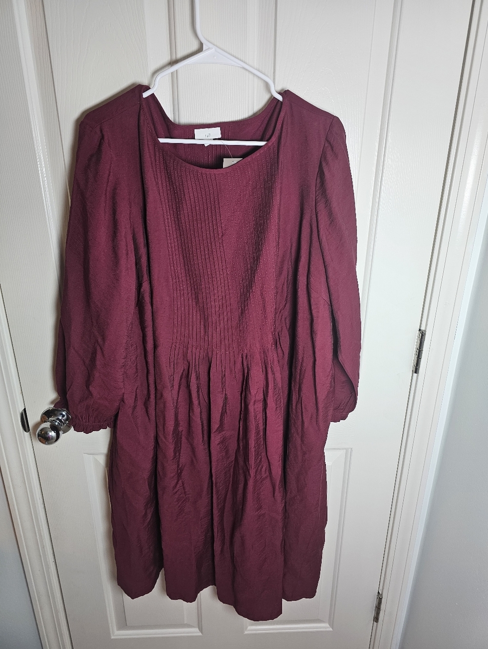 J.Jill NWT Pintuck Midi Shift A-Line Dress Viscose Blend Size 2x